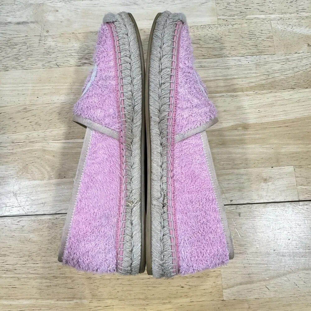 Gucci Monogram Espadrilles Terry Cotton Pink 41/US11 Loafers Preppy Coastal EUC